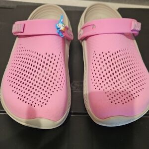 CROCS Pink Perforated Clogs